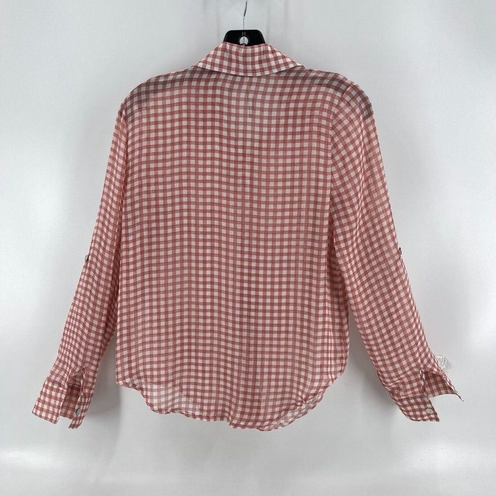 American Rag Women's Long Sleeve Top Blouse Button Down Sheer Sz XSmall - Picture 3 of 8